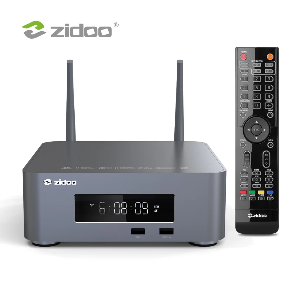 ZIDOO Z10Pro 4K медиаплеер 2G DDR4 32G eMMC Android 8. 1 Z10 Pro Dolby Vision HDR10 + телеприставка с HDD Bay до 14