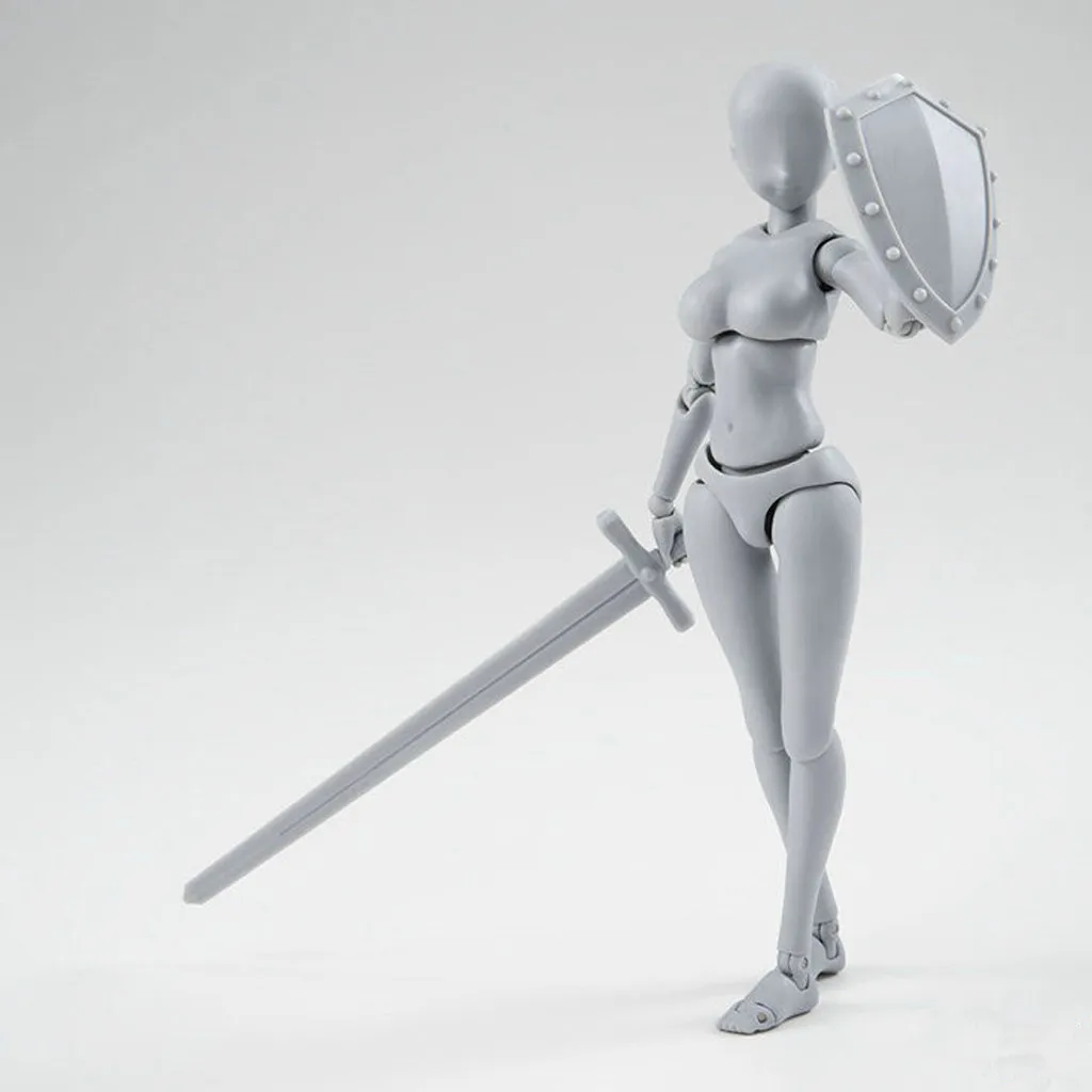 ПВХ Фигурки тела модель манекен bjd арт схематичный эскиз фигурка 3D13cm фигурка игрушки художника подвижная Мужская Женская фигурка с шарнирными соединениями