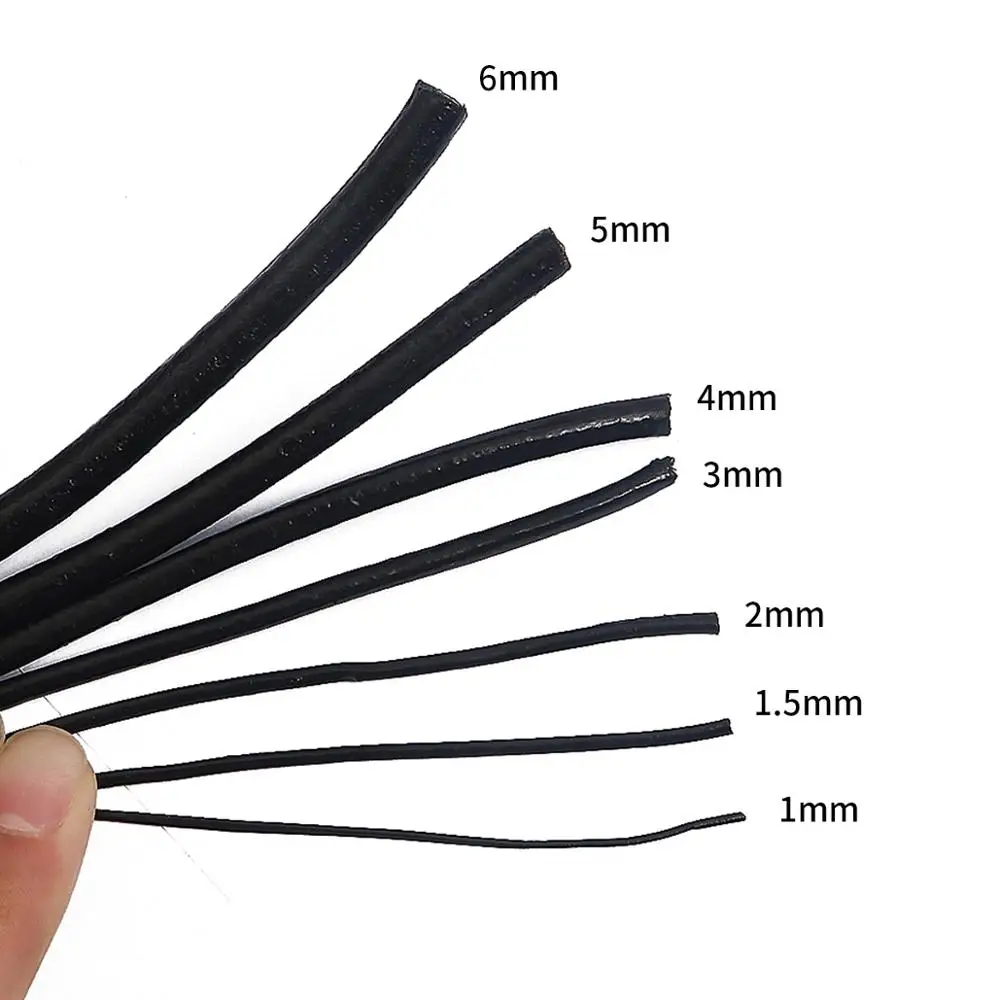 Genuine Leather Round Rope Cord Beading Cords String Strap For DIY Sewing Woven Necklace Bracelet Supplies