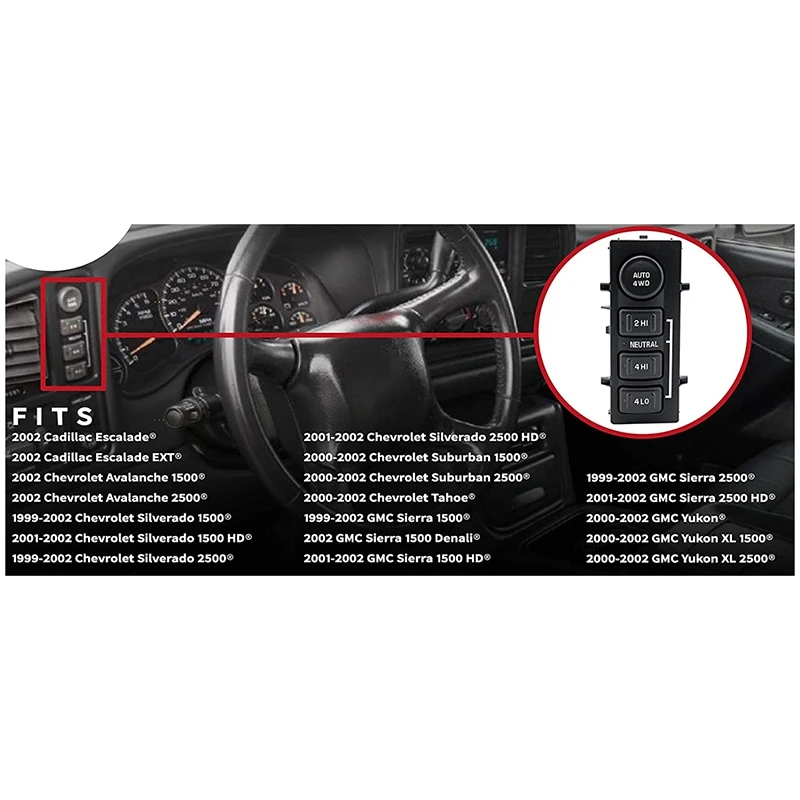 4WD 4X4 переключатель 19168767 15709327 901 062 для Chevy Silverado Suburban Avalanche GMC Sierra Yukon 4|Переключатели