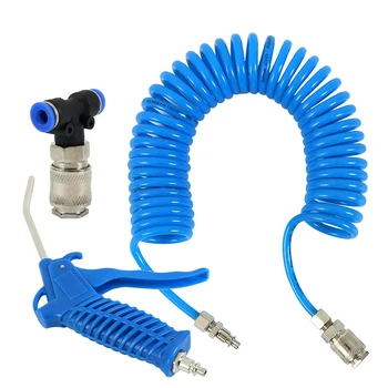 

1 Set Air Duster Blowing Tool Cleaning Hose T-type Quick Coupler Kit Workshop