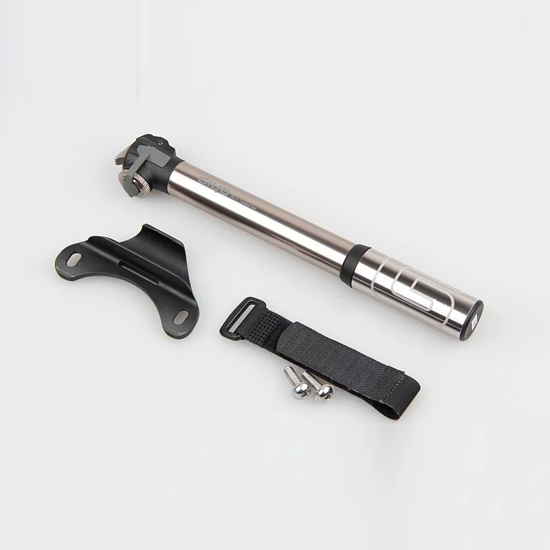 80psi Bicycle Mini Pump Alloy Portable Pump Presta & Schrader Valves