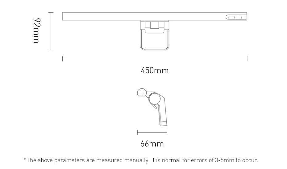 lâmpada de mesa monitor lcd luz para estudo portátil usb luz