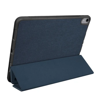 

HOT-for Apple iPad PRO 12.9 Inch Tablet PC Case with Press Pen Anti-Lost Card Slot Design PU Protective Case