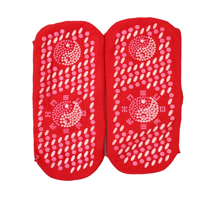 Турмалиновые Самонагревающиеся магнитные носки Самонагревающиеся Носки турмалиновые магнитотерапевтические удобные зимние теплые массажные носки - Цвет: Красный