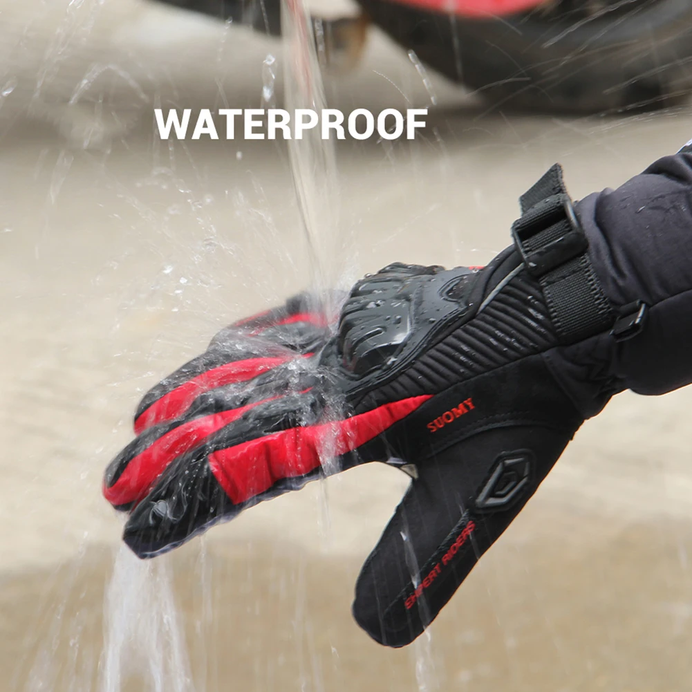 1 Pair Winter Warm Waterproof Touch Screen Motorcycle Riding Full FingerGloves Touch Screen Motorcycle Riding Full Finger Gloves
