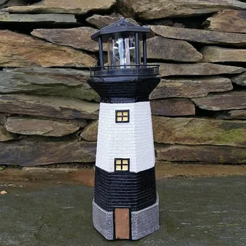 

Solar Powered Lighthouse Light Garden Ornament Patio Light Waterproof Solar Lighthouse Lamp Outdoor Garden Yard Lighting Decor