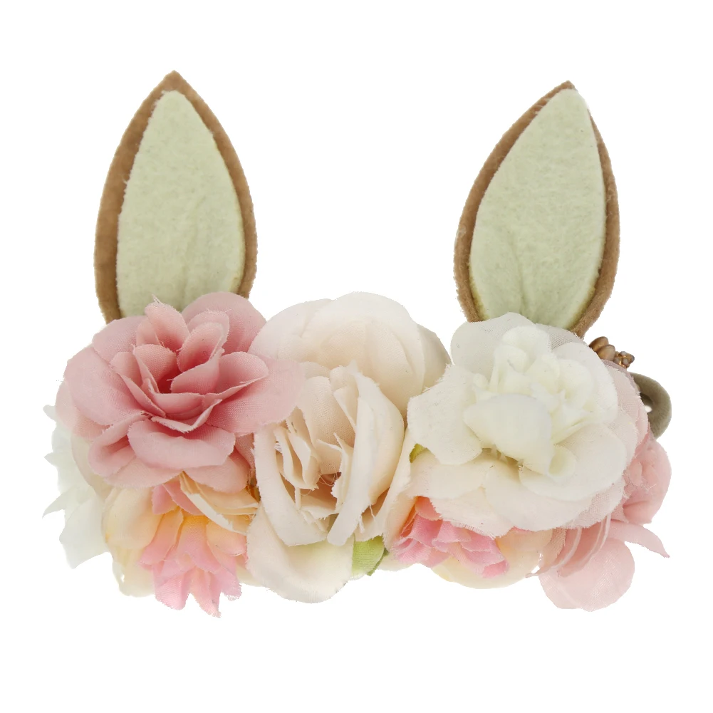 Эластичная нейлоновая повязка с заячьими ушками для маленьких девочек винтажная