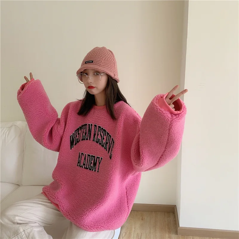 Aulead, новинка, женские толстовки, набор, Kawaii, толстовки с буквенным принтом, плюс кашемир, женские толстовки, друзья, худи, женские рубашки, 50cs