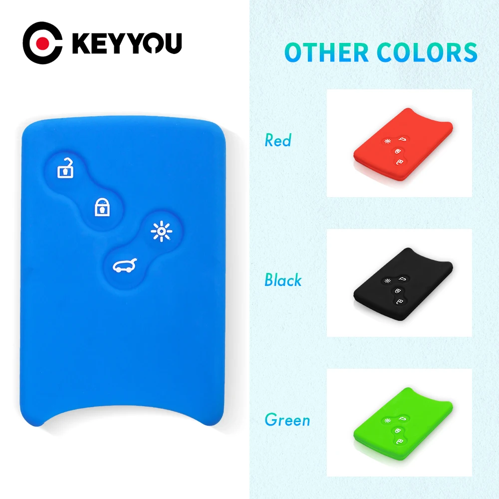 Защитный чехол KEYYOU для Renault Clio Logan Megane 2 3 Koleos Scenic 4 кнопки держатель карт