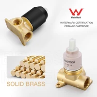 วาล์วฝักบัวทองเหลืองฝักบัวก๊อกน้ําวาล์วควบคุมตัวเปลี่ยนทิศทางติดผนังวาล์วผสมสําหรับหัวฝักบัวพวย Matte Black & Chrome 5