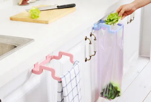Новые поступления мусорный мешок стеллаж прикрепить Держатель Шкаф Дверь Кухня Ванная комната аксессуары
