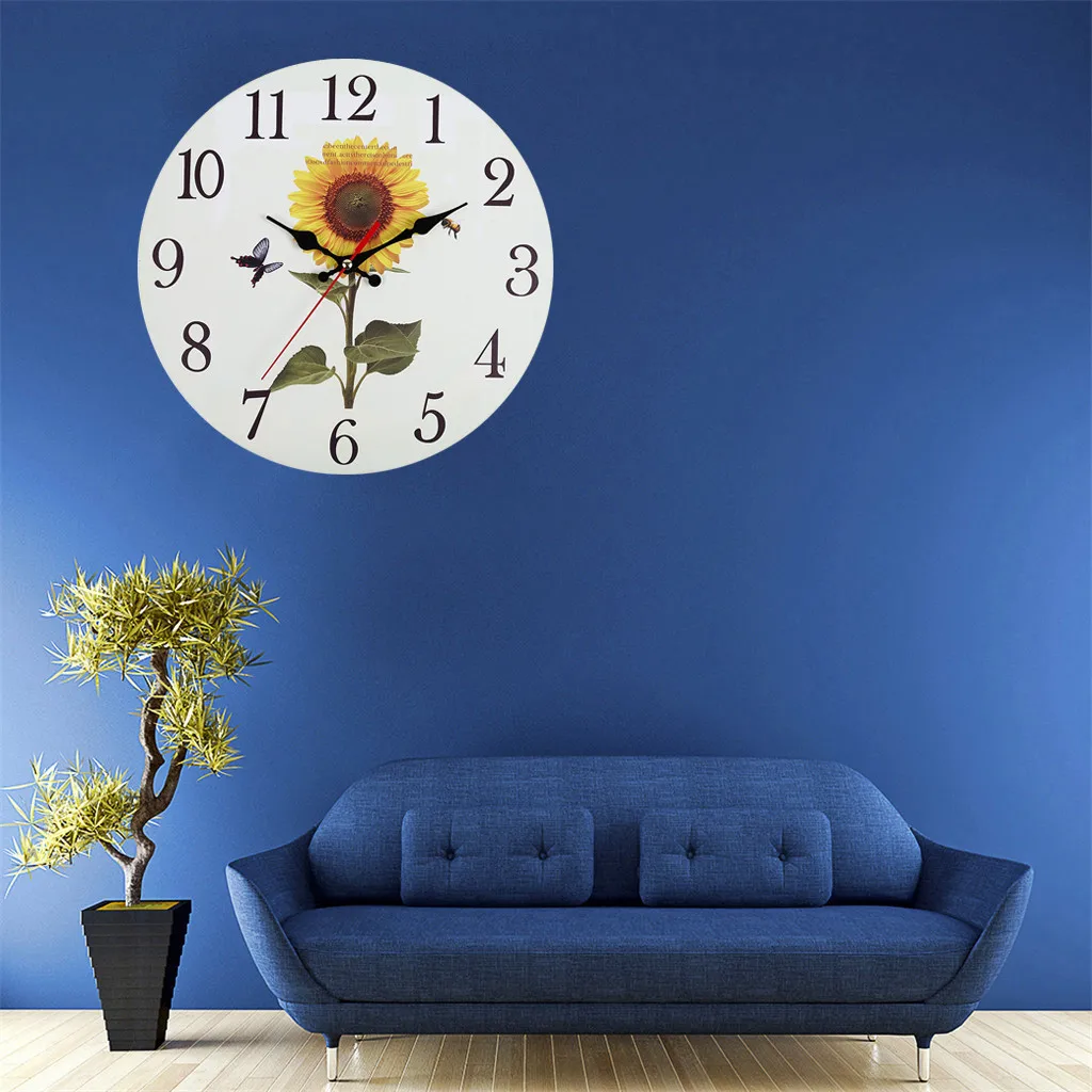 Kitchen Wall Clock Battery Operated Large Easy To Read Vintage Wooden Style For Home Decor Modern Minimalist Wall Clocks Simple