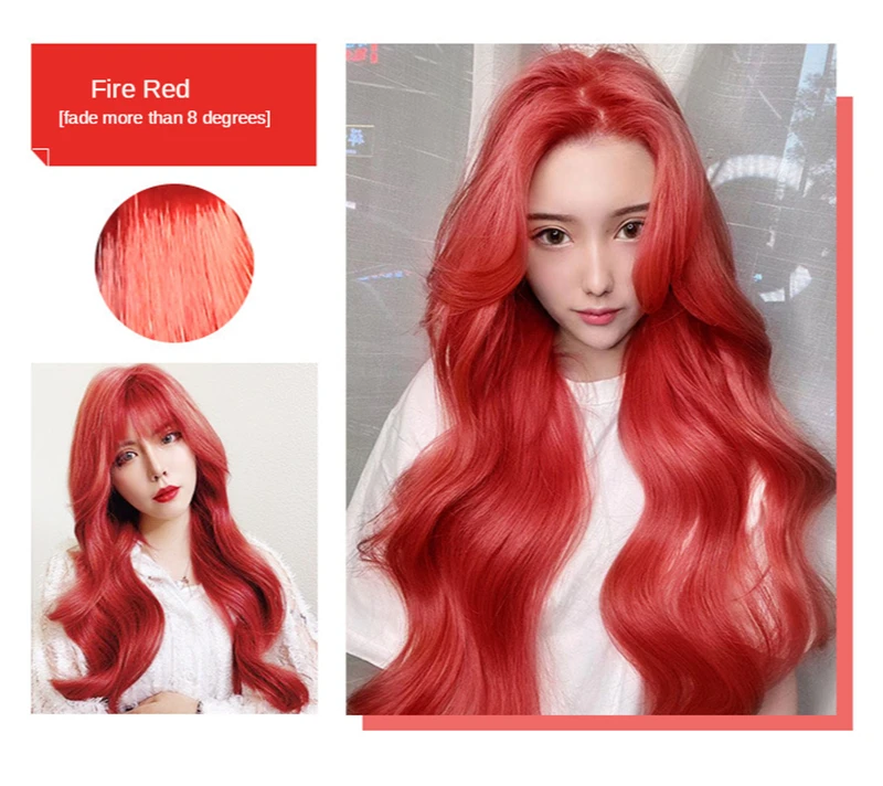 500ml Hair Dye Cream Fashion Blue Hair Waxing Mud DIY Temporary Styling Hair Color Cream No Damage Easy Wash Purple Hair Dye Wax