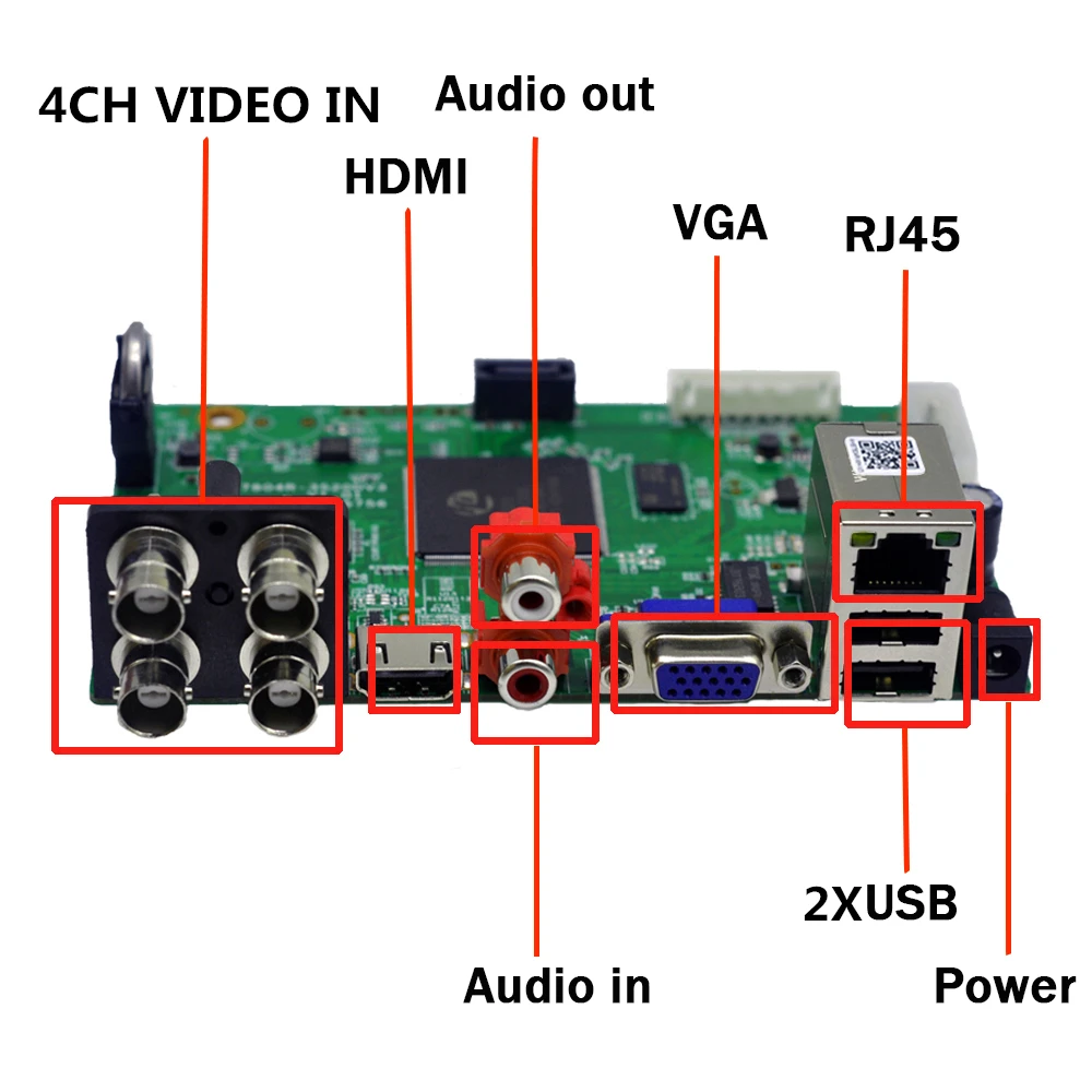 Плата цифрового видеорегистратора 5 МП 4 канала DVR PCB основной модуль для