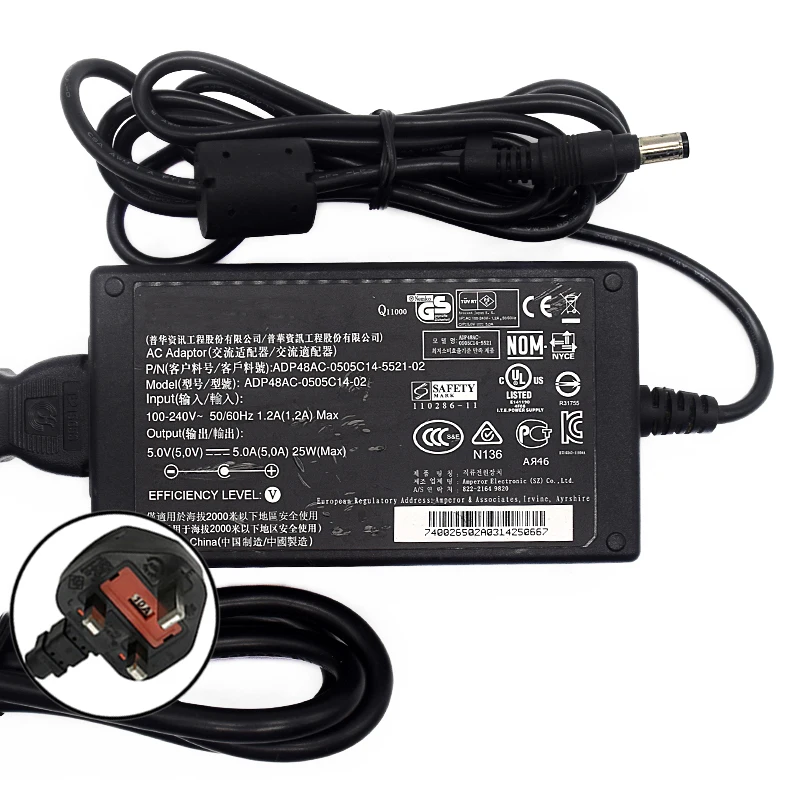 Ac Adapter Power Supply For Amperor Adp48ac Adp48ac 0505c14 5525 02 Adp48ac 0505c14 02 Used Ac Dc Adapters Aliexpress