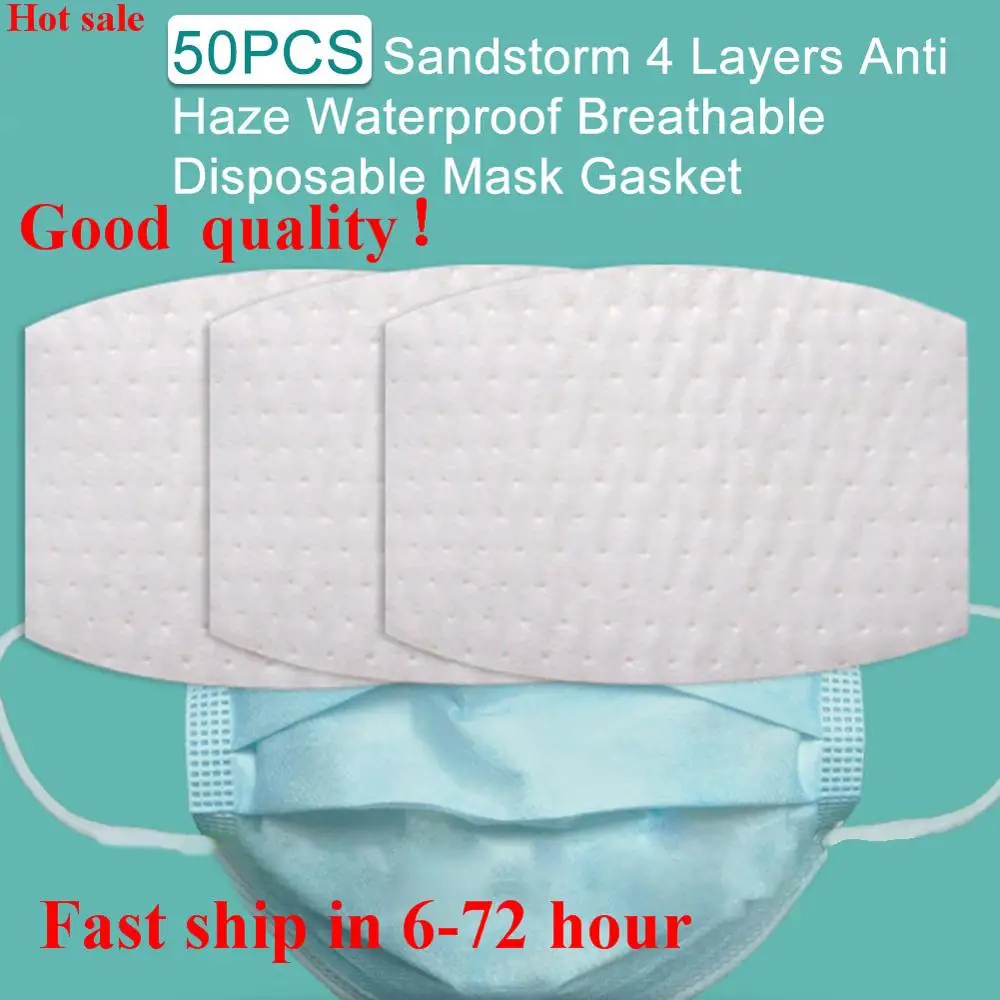 

Hot sale 50pcs/Lot PM2.5 Filter paper Anti Haze mouth Mask anti dust mask Filter paper Health Care good quality Fast ship