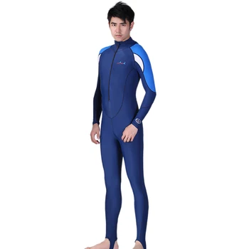

Dive&Sail Blue S Swim Stinger Suit Dive Skin Snorkeling Surf Waterski Anti-Uv Wear 2 Piece Full Body With Caps Hood Men
