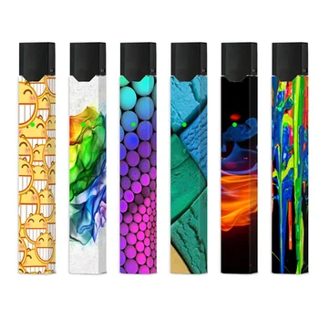 

Rainbow Smiley Face Geometric Digital Colorful Skin Sticker Electronic Cigarette PVC Case Cover For Juul