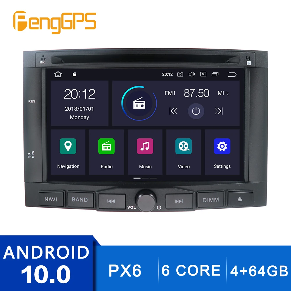 Android 10.0 Unità Principale Multimediale Per Peugeot 3008 5008 2009-2015 Navigazione Gps Cd Lettore Dvd Auto Stereo Radio Carplay Px6 Dsp