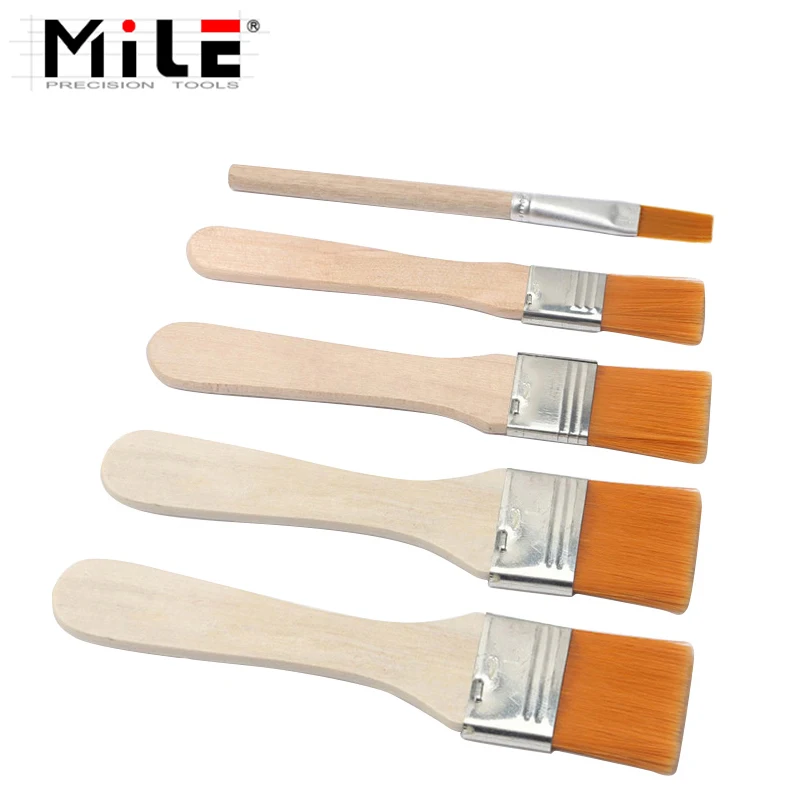 MILE 5Pcs Soft Cleaning Brush Computer Keyboard PC Dust Cleaner Wood Handle for Electronics Mobile Phone PCB Repair Tools Set