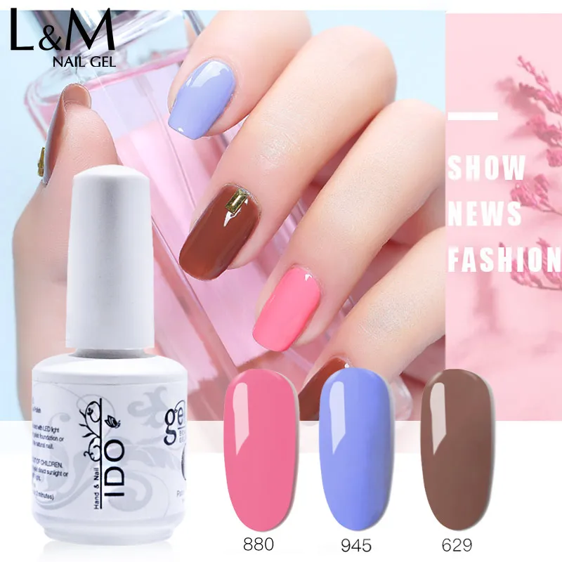 

IDO gelpolish 6 Pcs 18 colorful New matching series Nail gel Polish soak off UV &LED lamp long lasting