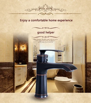 

Table top vertical black faucet hot and cold basin antique faucet domestic washbasin double faucet