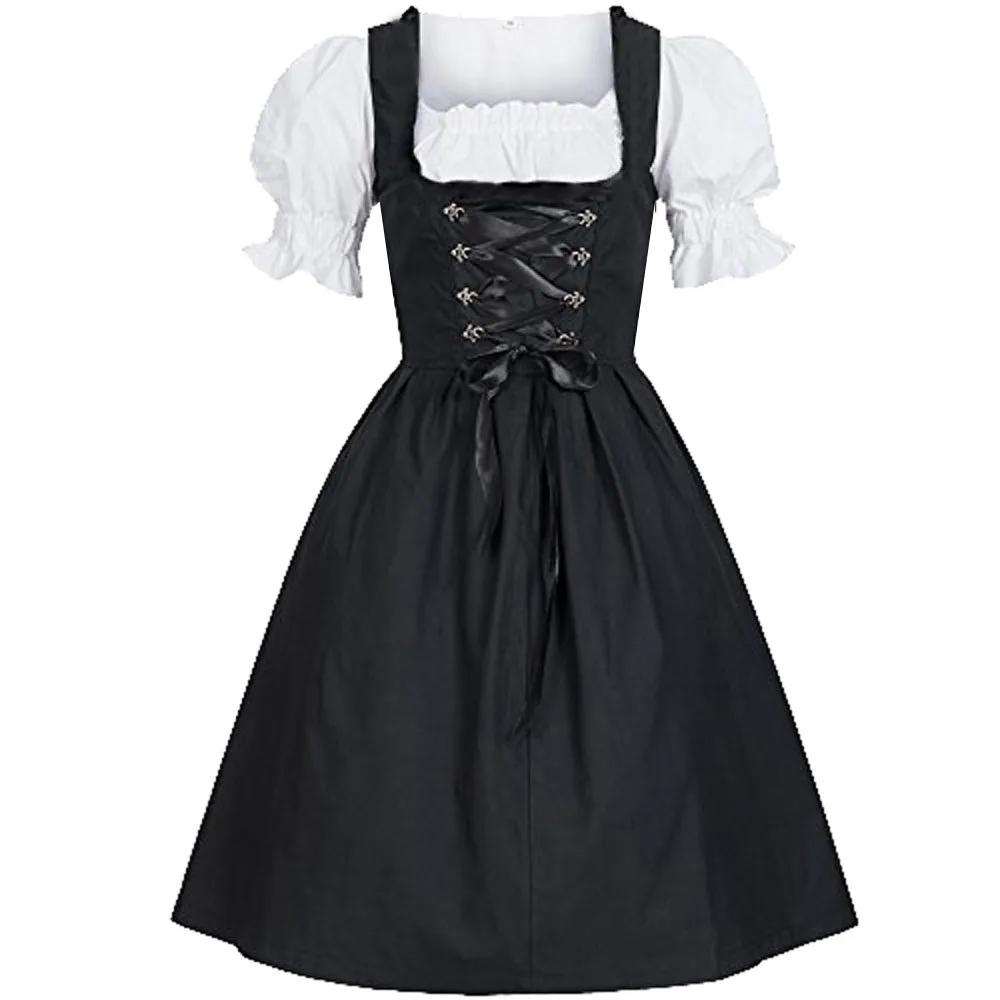 Для женщин костюм для Октоберфеста баварское пиво девушка Drindl таверна платье горничной Maid Cafe черная кошка Косплэй Аниме Костюм