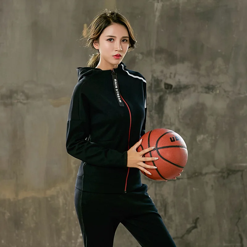 Женский спортивный костюм комплект для йоги свободная спортивная куртка свитшот