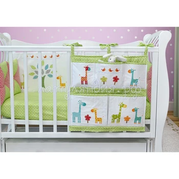 

Pocket organizer for crib pockets on the bed for baby children's organizer