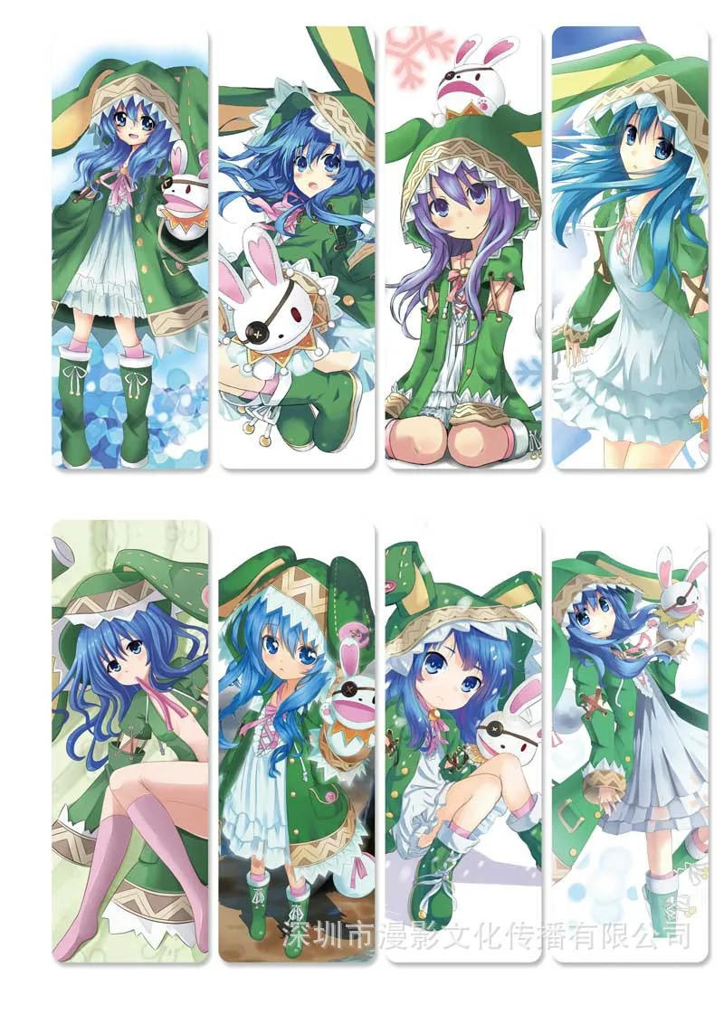 10 sets/lot Anime DATE A LIVE bookmarks for books Itsuka Shido Yatogami Tohka PVC Book mark Office School Accessories Gift