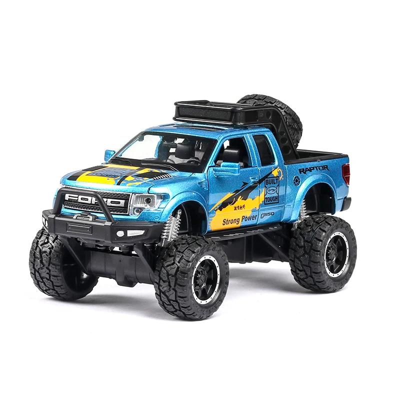 1:32, Ford Raptor F150, пикап, сплав, модель автомобиля, оттягивается, литая под давлением, Игрушечная машина, модель автомобиля, подарок, игрушки для детей, день рождения - Цвет: No Original Box