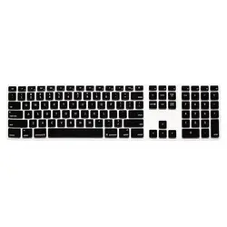 Силиконовое тонкое покрытие для клавиатуры протектор с цифровой клавиатурой для iMac черный