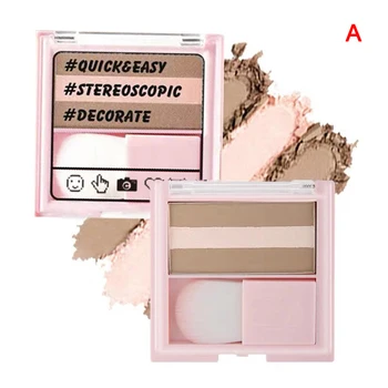 

3D Three-Color Trimming Plate Nose Shadow Highlighter 3 Seconds Lazy Contourer Makeup For Women MPwell