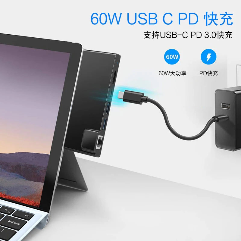 4K HDMI RJ45 Gigabit Ethernet PD USB-C 