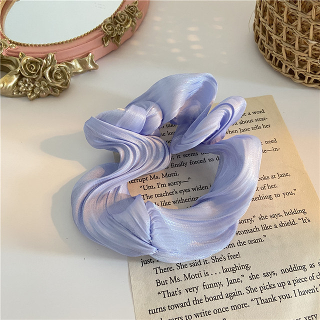 Silk Rainbow Scrunchies For Women Girls Gum Hair Tie 1PCS Hair Rope Rubber Bands Ponytail Hold Hair Accessories