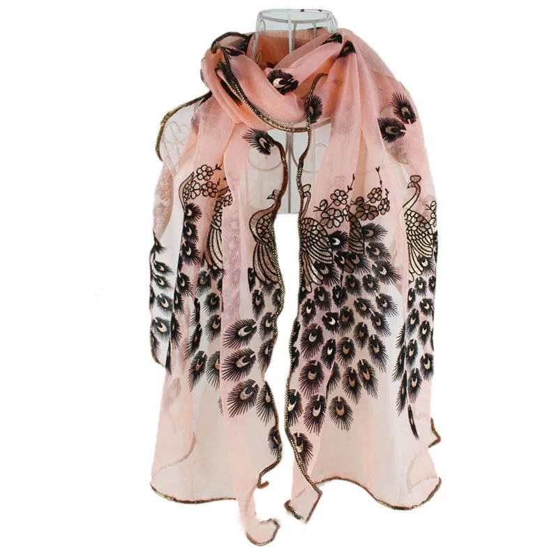 Осенне-зимний женский шарф с цветочной вышивкой кружевной шарф длинный мягкий шарф шаль Осень-зима женский Шарф Палантин#927