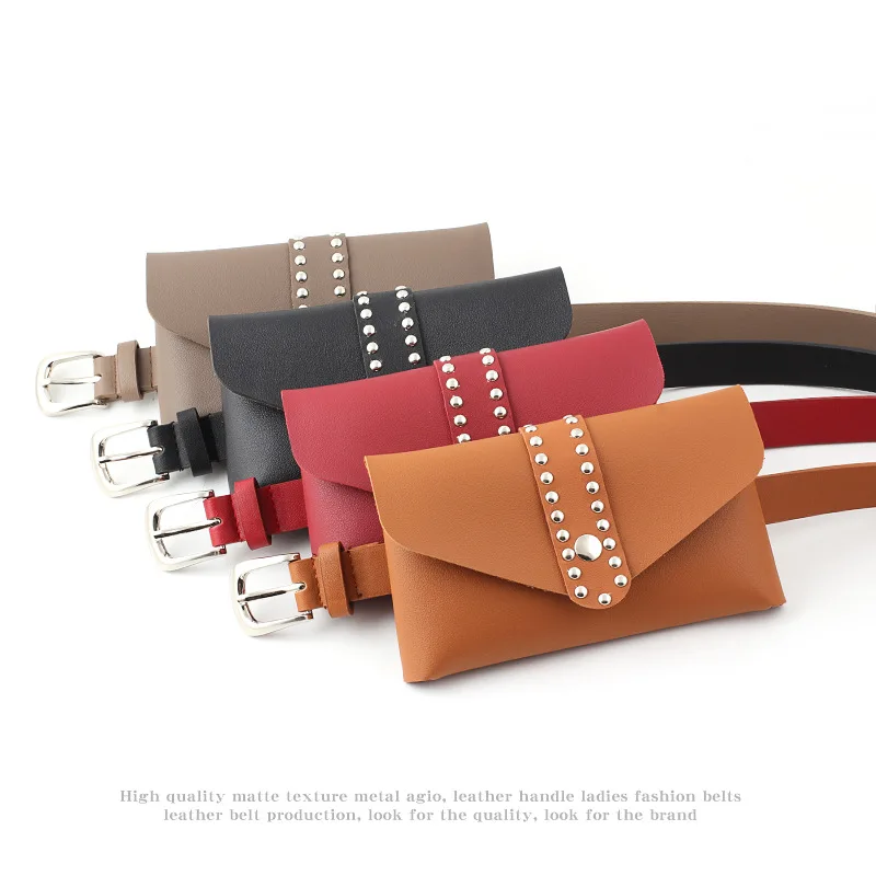 

top Design with Envelope Bag Belts for Women Punk Style Personality Evening Bar Decorated Jeans Dress Belts Feminine Belts