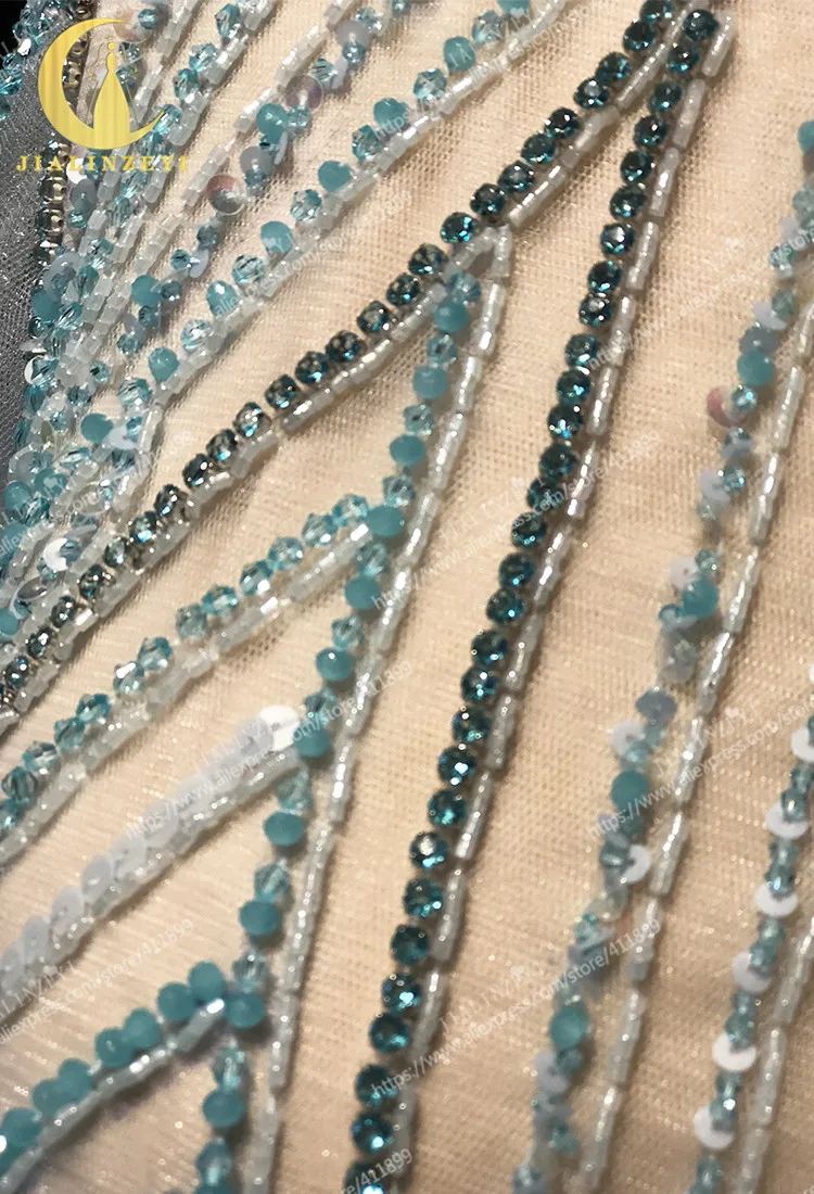 Rine real Pictures Elie saab небесно-голубые бусины длиной до колена Выпускные платья арабские вечерние платья Длинные