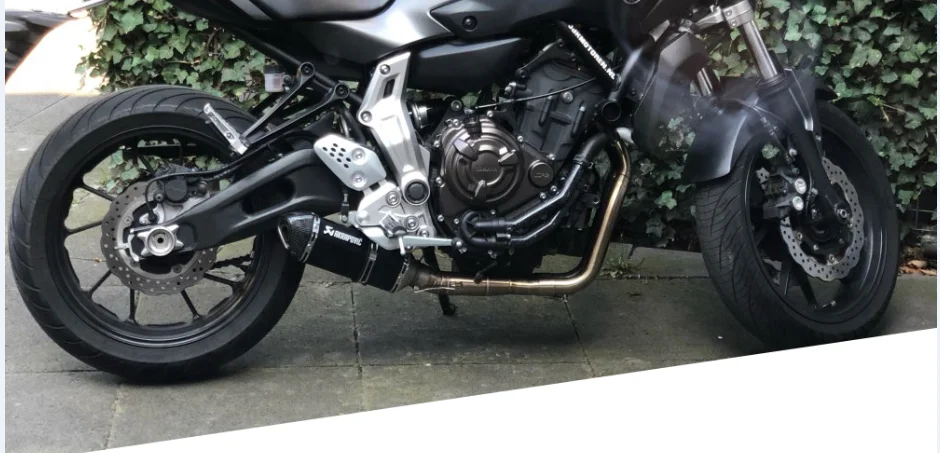 

FZ 07 Motorcycle FOR Yamaha FZ07 2014 2015 2016 - 2019 Exhaust Muffler Middle Section Link Escape Pipe Full System Modified