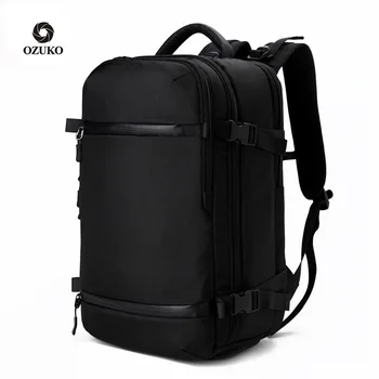 

Ozuko new men's backpack USB outdoor waterproof backpack men's multifunctional student computer travel bag