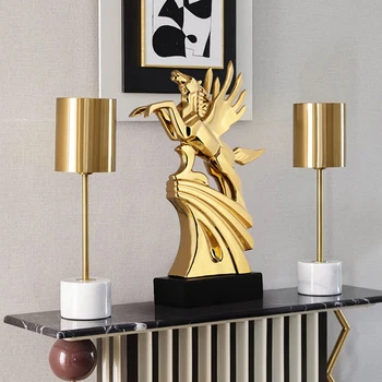 

Home Decor Accessories Plating Golden Silver Ceramic Horse Figurine Living Room Ornament Objects Office Animal Christmas Gift