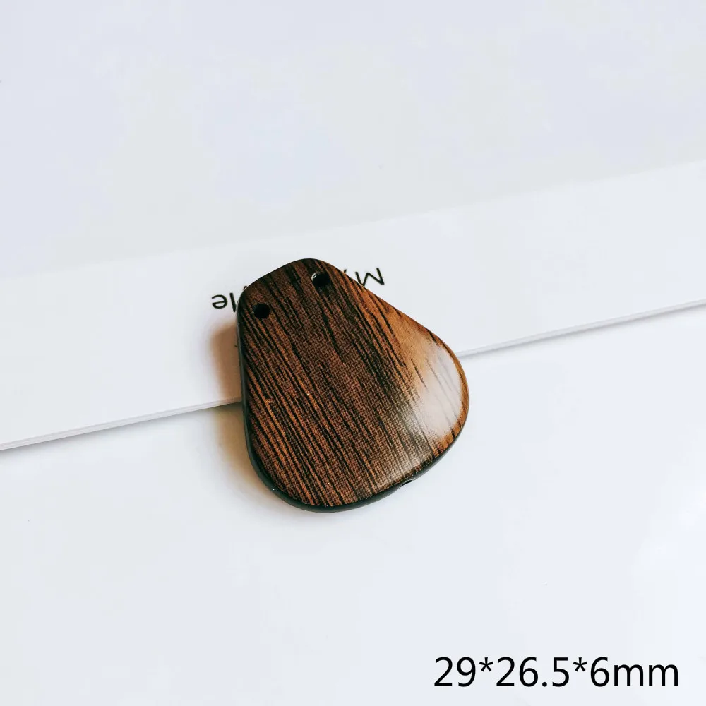 ZEROUP Деревянные гладкие круглые квадратные серьги-капли, бронзовые подвески, серьги, аксессуары, ожерелье, подвески, ювелирные изделия, сделай сам, материал 6 шт - Цвет: 25