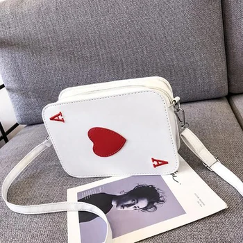 

Korean Version Of The New Creative Funny Messenger Bag Shoulder Bag Playing Cards Shape Funny Gift Heart Packing Cubes