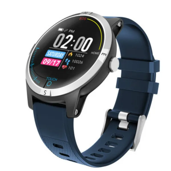 Смарт-часы IP68 Водонепроницаемые умные часы ECG+ PPG Dual Heart Rate HRV шаг спорт на открытом воздухе часы мониторинга для мужчин и женщин носимые - Цвет: Blue