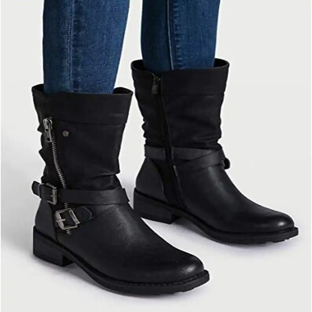 womens wide calf motorcycle boots