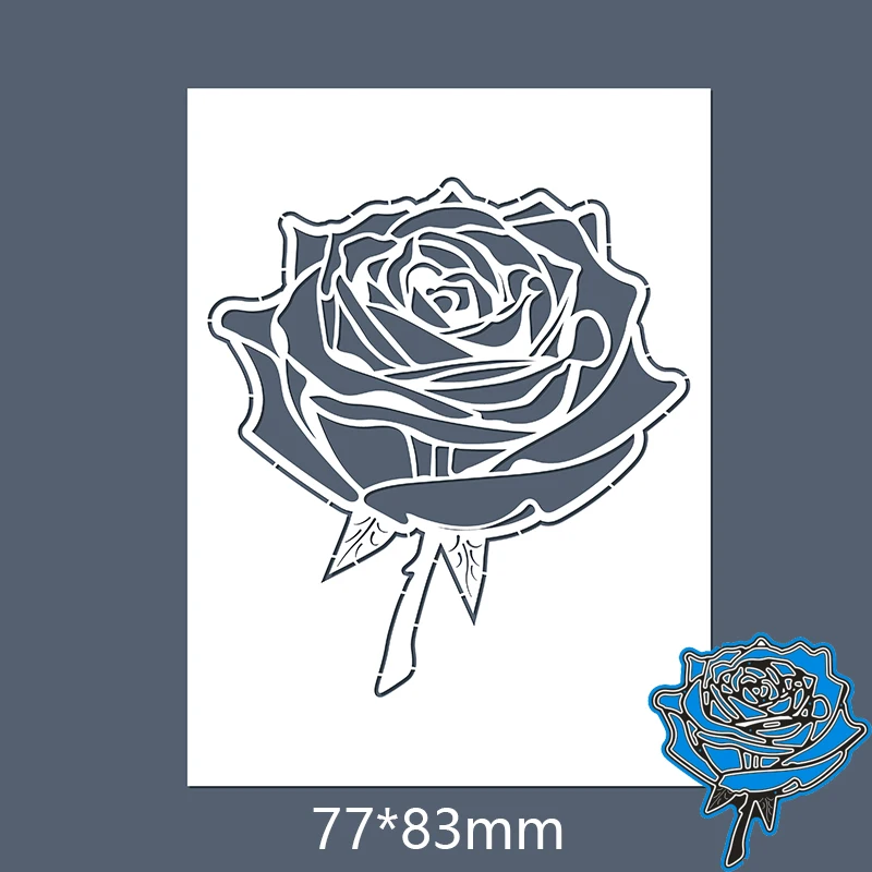 

Cutting Dies A Gorgeous Rose Metal and Stamps Stencil for DIY Scrapbooking Photo Album Embossing Paper Card 77*83mm