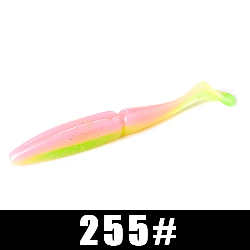 FISH KING 6-10 шт./лот 7 г 11 г мягкий червяк приманка для рыбалки 90 мм 105 мм басовые воблеры Shad силиконовая наживка для рыбалки - Цвет: 255