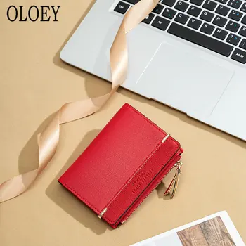 

2019 New Frosted stitching Korean version Coin Purse Women Fashion Multi-card position Purse Hasp Purses Zipper Short Lady Walle