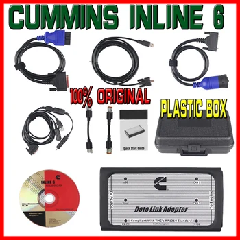 

NEW INLINE 6 Data Link Adapter for Cummins Truck Scanner Heavy Duty Insite v7.62 Data Link Adapter Diesel Truck Diagnostic Tool